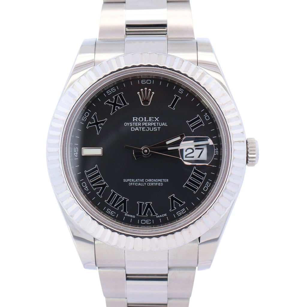 Rolex Datejust 41mm Dark Grey Dial Watch Ref# 116334