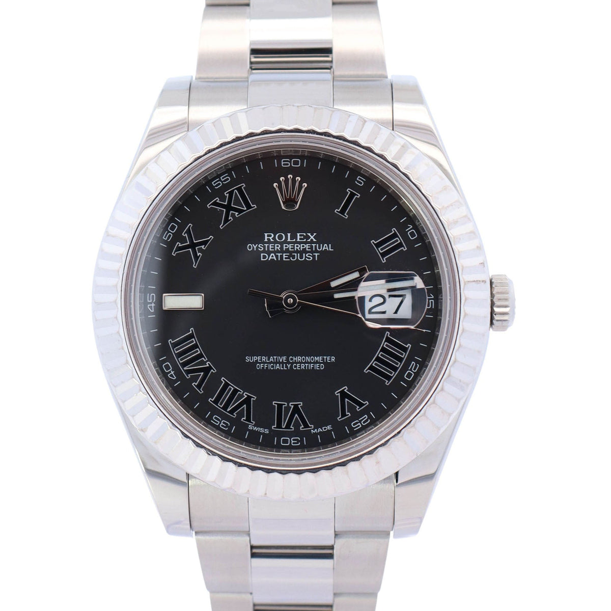 Rolex Datejust 41mm Dark Grey Dial Watch Ref# 116334