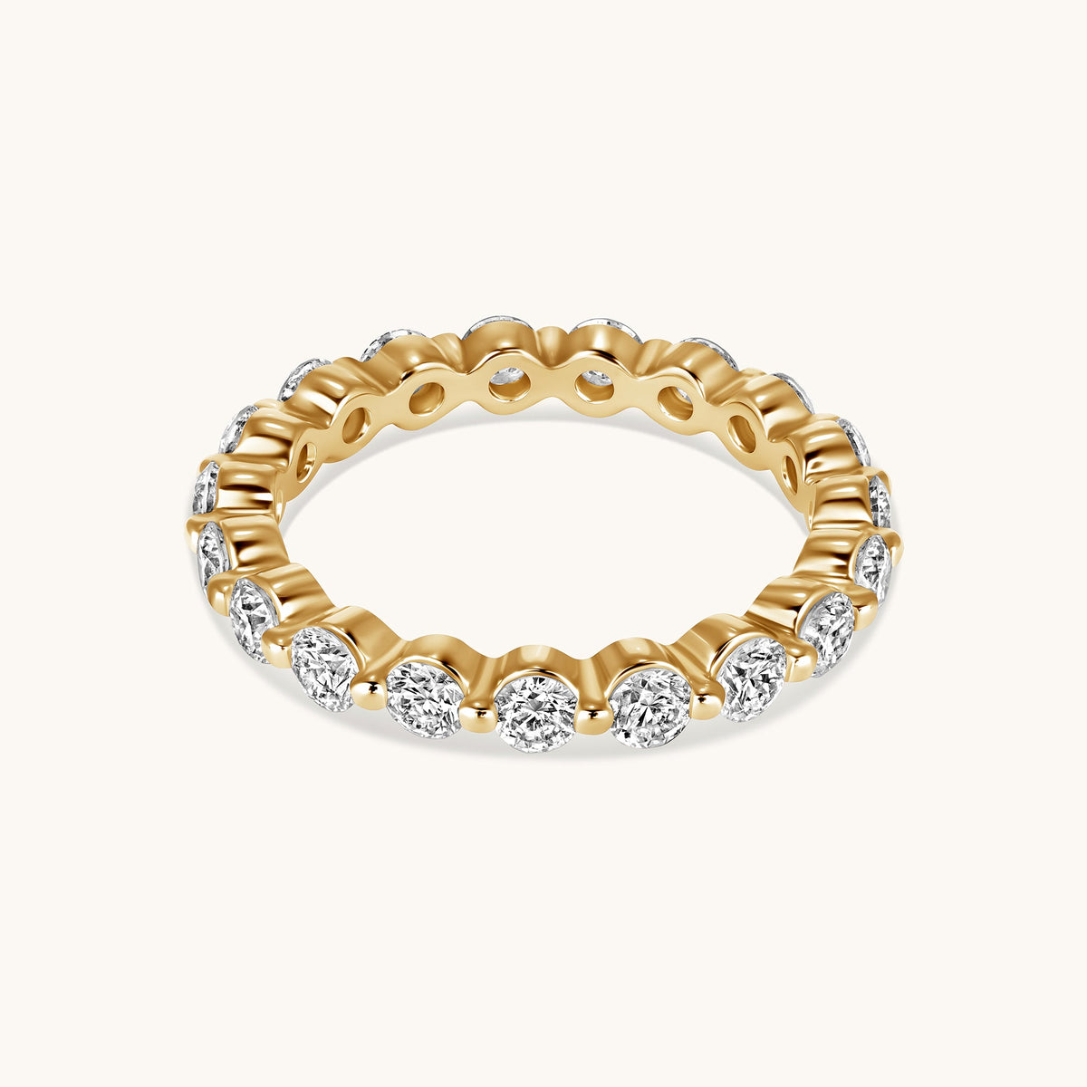 Large Round Shared Prong Diamond Band