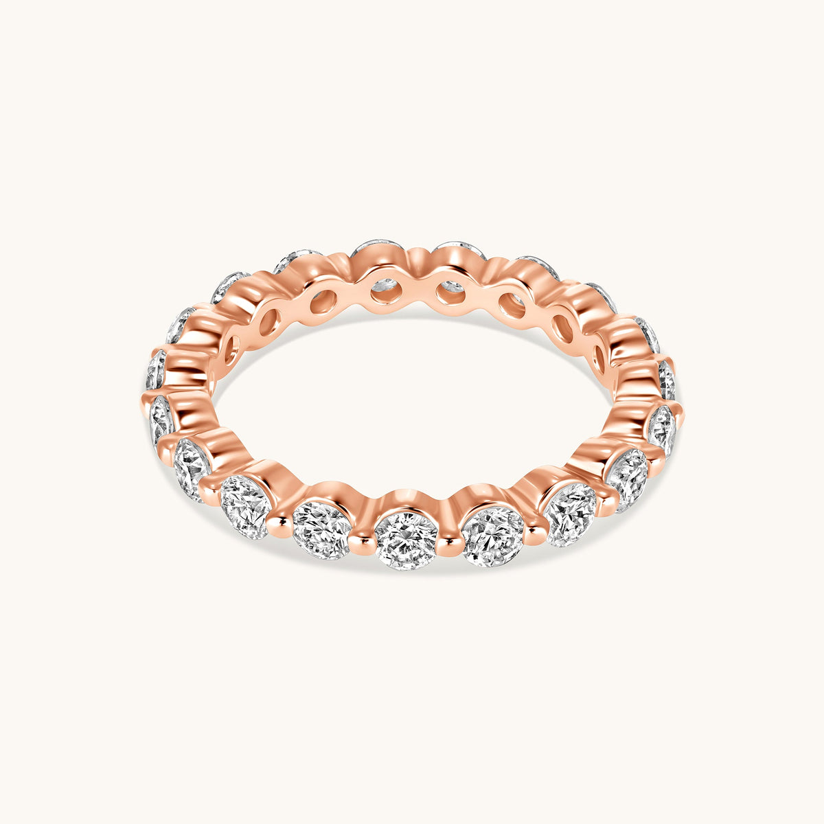 Large Round Shared Prong Diamond Band