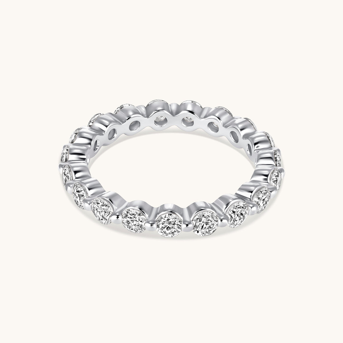 Large Round Shared Prong Diamond Band
