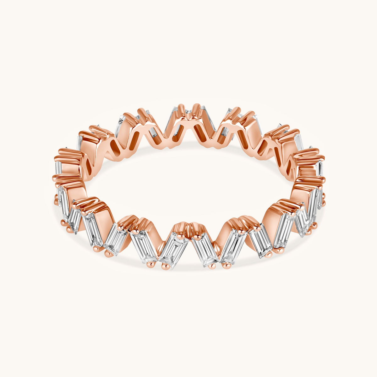 Slanted Baguette Diamond Eternity Band