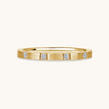 Thin Brushed Diamond Band
