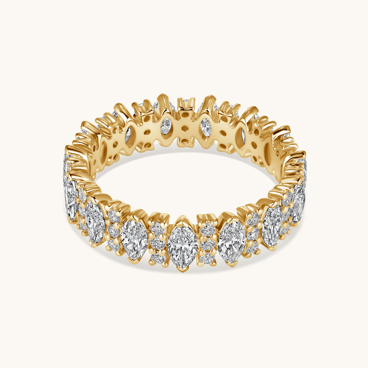 Marquise + Round Lab Diamond Eternity Band