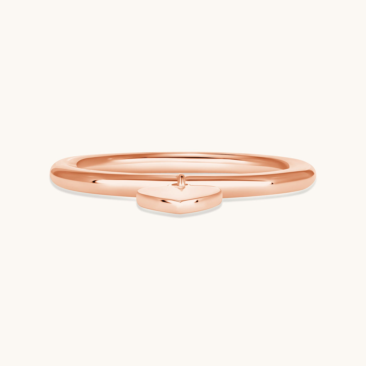 Engravable Heart Charm Ring