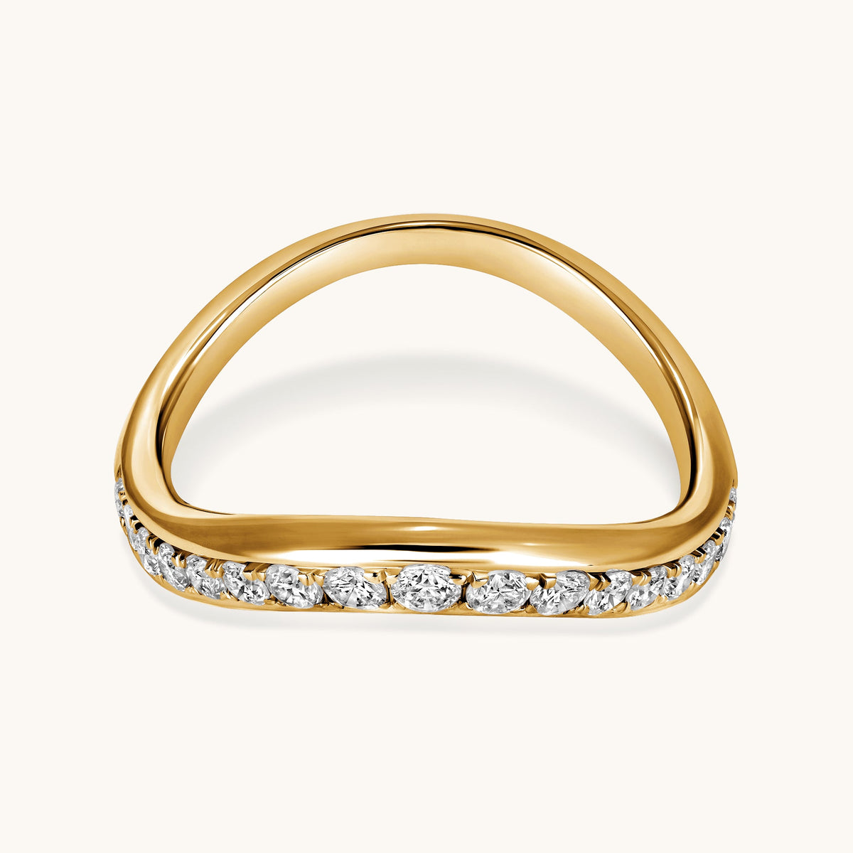 Channel Set Chevron Diamond Band