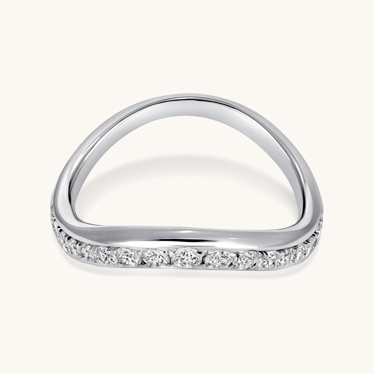 Channel Set Chevron Diamond Band