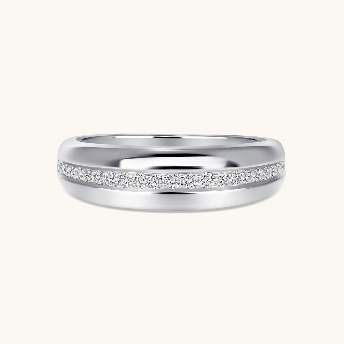 Pave Diamond Inlay Band - Happy Jewelers Fine Jewelry Lifetime Warranty