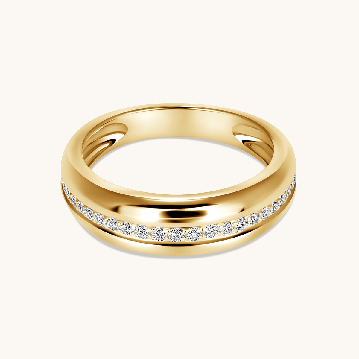 Pave Diamond Inlay Band