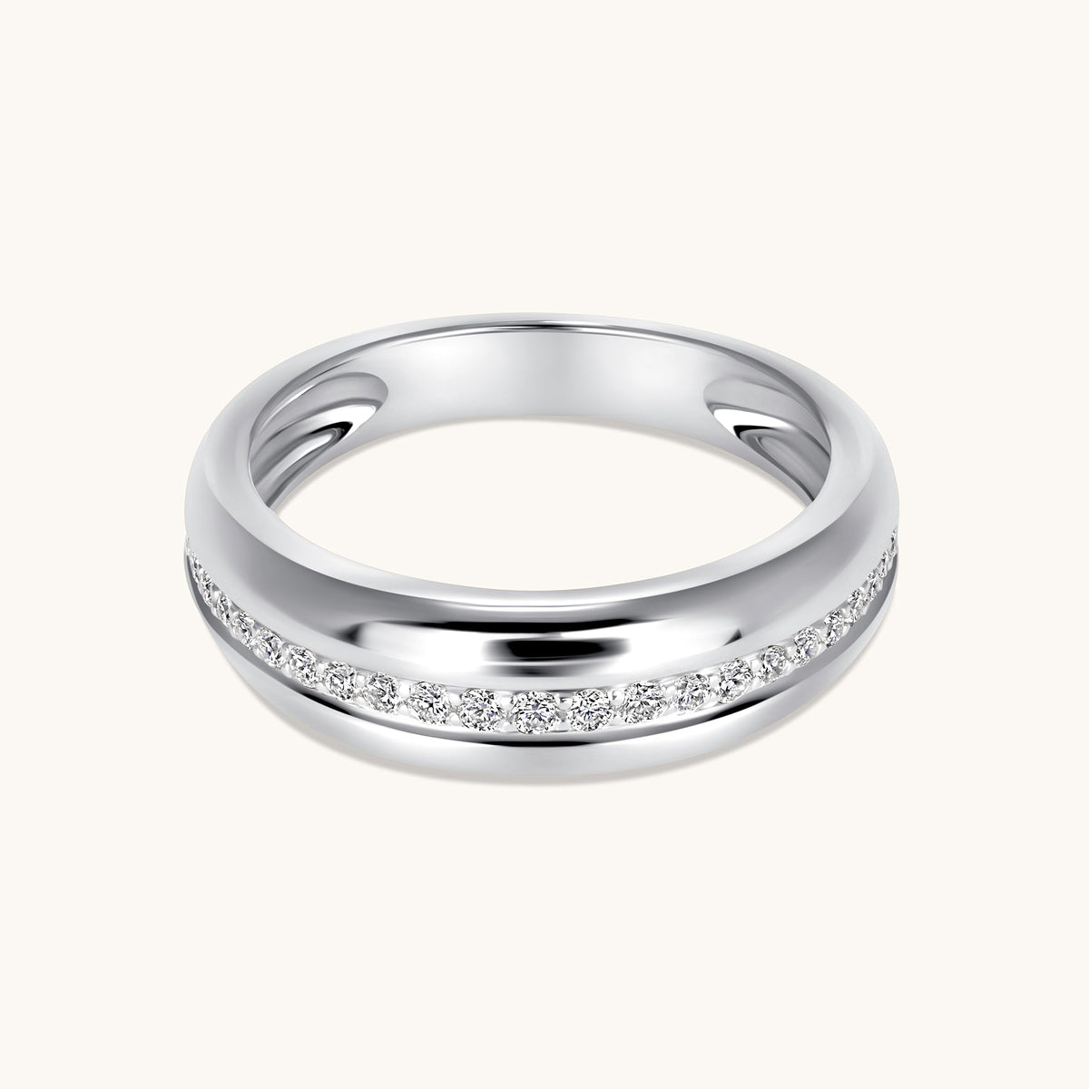 Pave Diamond Inlay Band