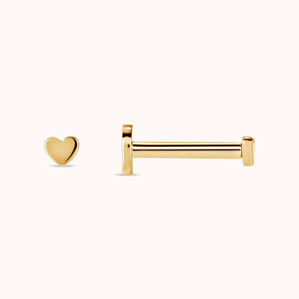 Heart Flat Back Single Stud Earring - Happy Jewelers Fine Jewelry Lifetime Warranty