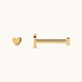 Heart Flat Back Single Stud Earring - Happy Jewelers Fine Jewelry Lifetime Warranty