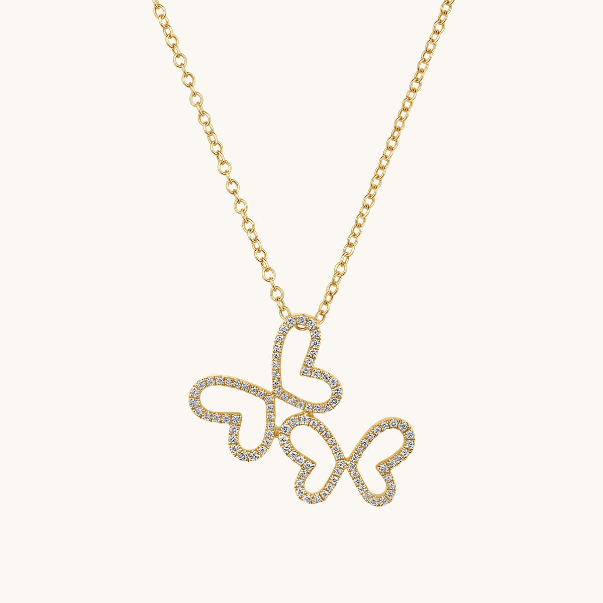 Double Butterfly Diamond Necklace - Happy Jewelers Fine Jewelry Lifetime Warranty