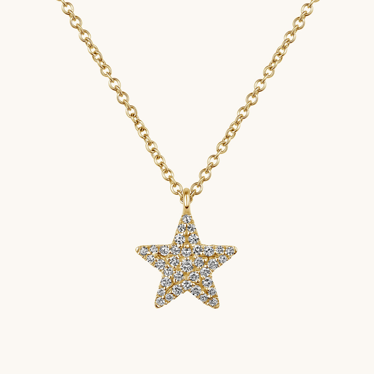 Mini Pave Diamond Star Necklace - Happy Jewelers Fine Jewelry Lifetime Warranty