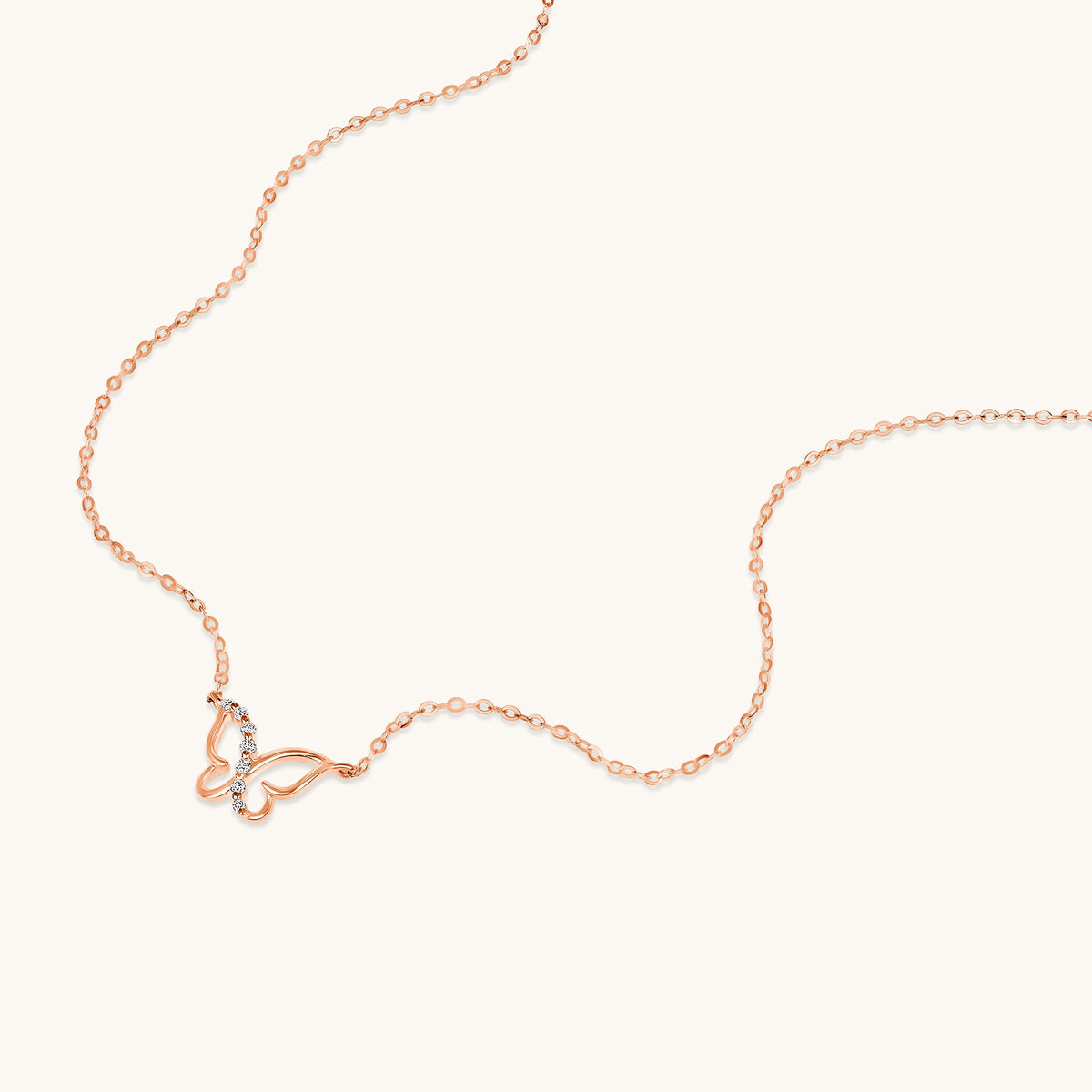 Dainty Diamond Butterfly Necklace