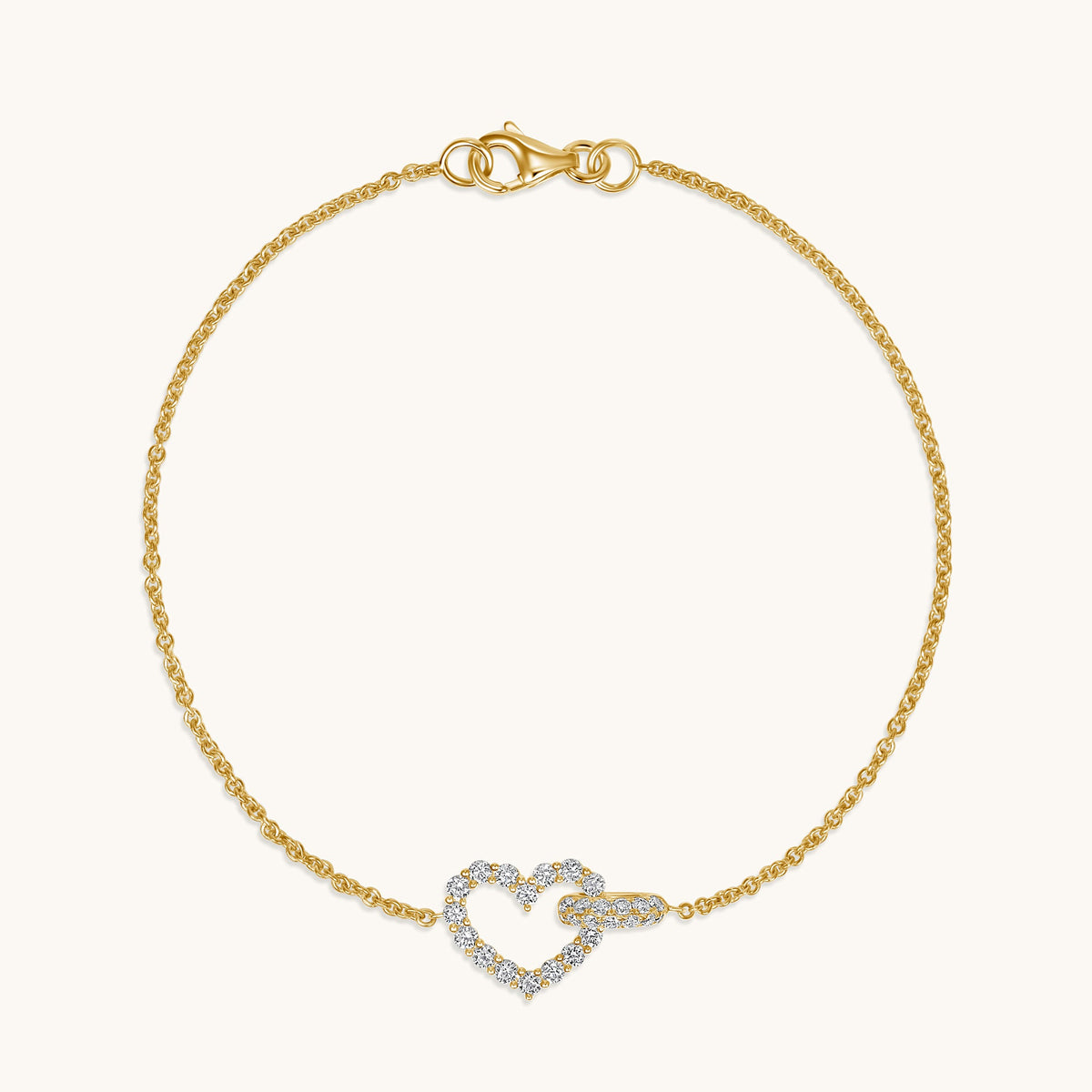 Forever Connected Heart Diamond Bracelet - Happy Jewelers Fine Jewelry Lifetime Warranty
