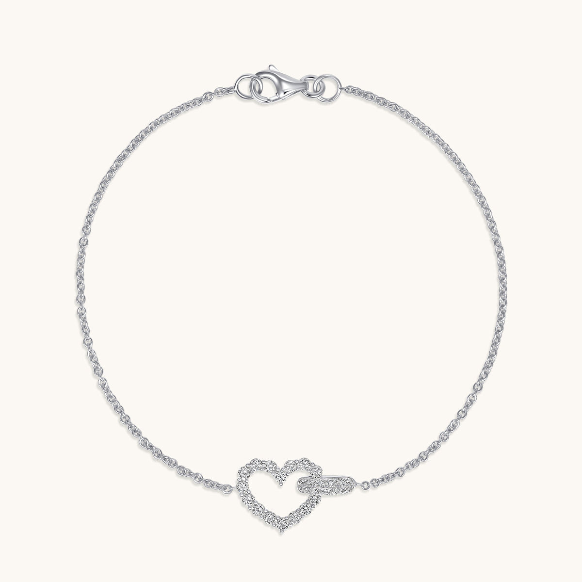 Forever Connected Heart Diamond Bracelet - Happy Jewelers Fine Jewelry Lifetime Warranty