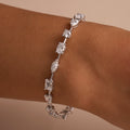 Lab Multi East West Diamond Spaced Tennis Bracelet