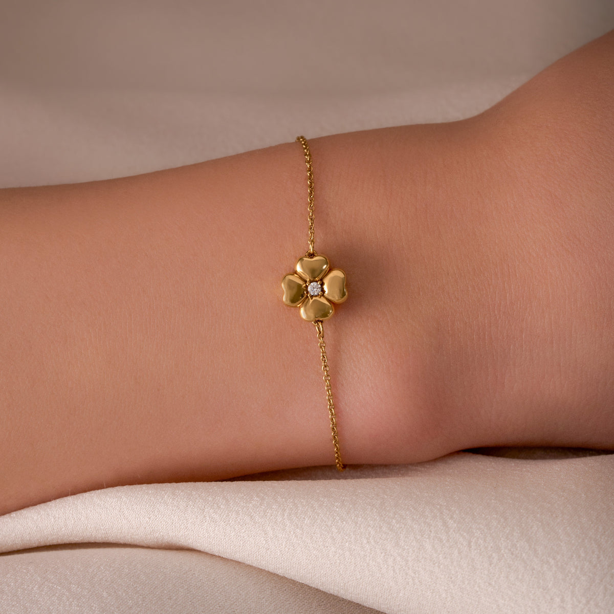 Diamond Bubble Flower Bracelet