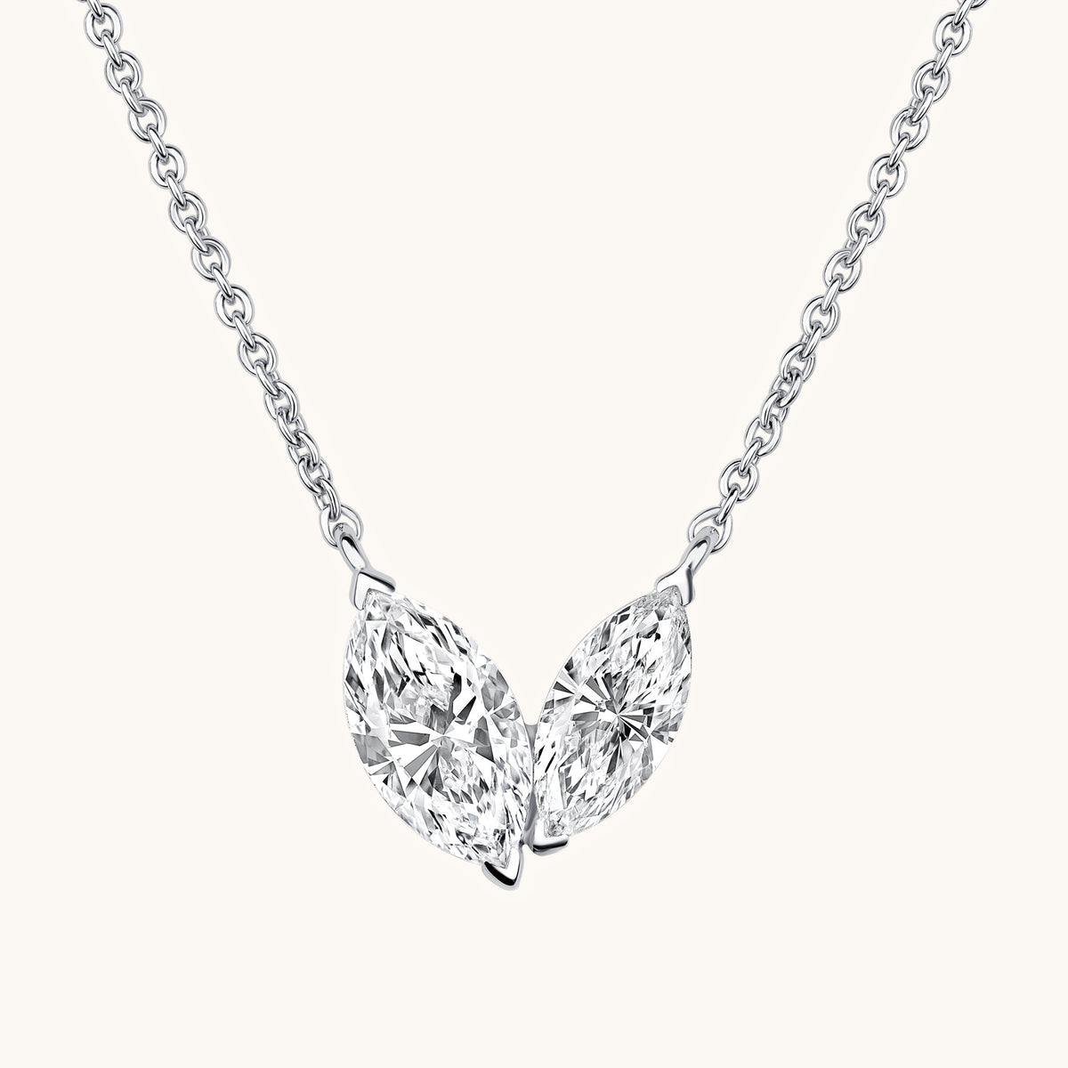 Toi et Moi Diamond Necklace - Happy Jewelers Fine Jewelry Lifetime Warranty