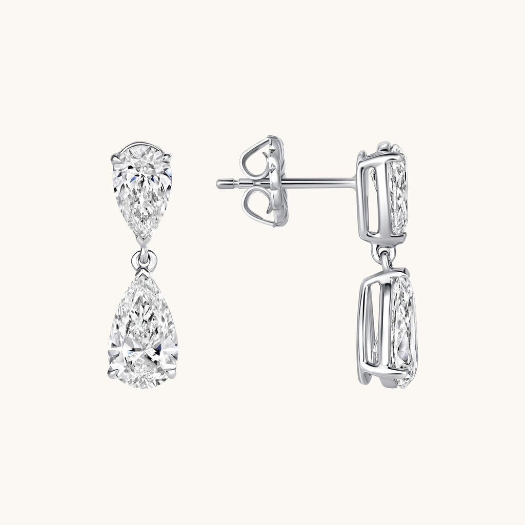 Pear Lab Diamond Tear Drop Earrings - Happy Jewelers Fine Jewelry Lifetime Warranty