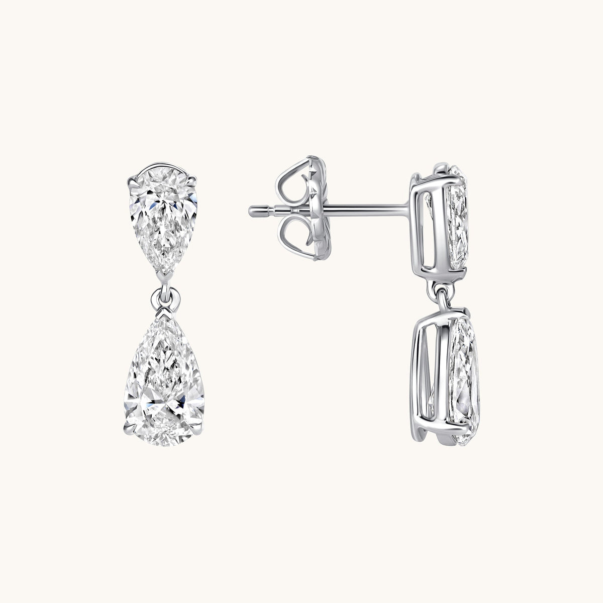 Pear Lab Diamond Tear Drop Earrings - Happy Jewelers Fine Jewelry Lifetime Warranty