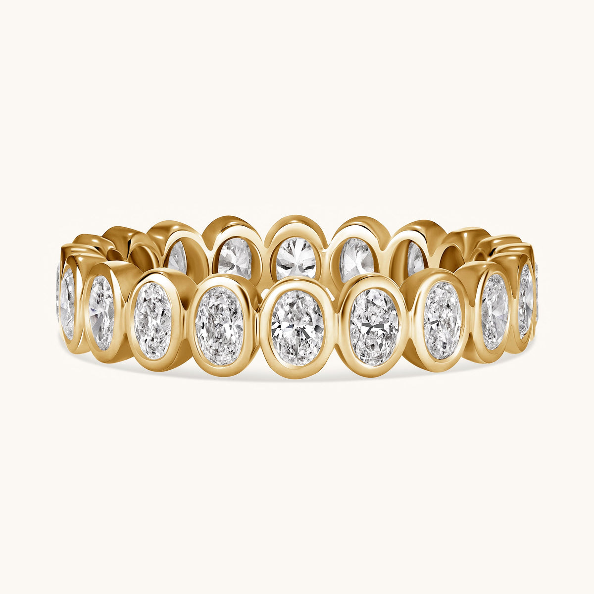 Oval Lab Diamond Bezel Eternity Band - Happy Jewelers Fine Jewelry Lifetime Warranty