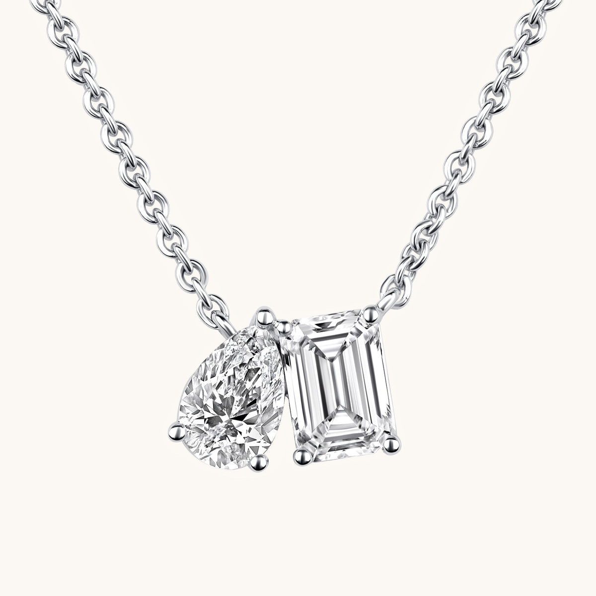 Toi et Moi Diamond Necklace - Happy Jewelers Fine Jewelry Lifetime Warranty