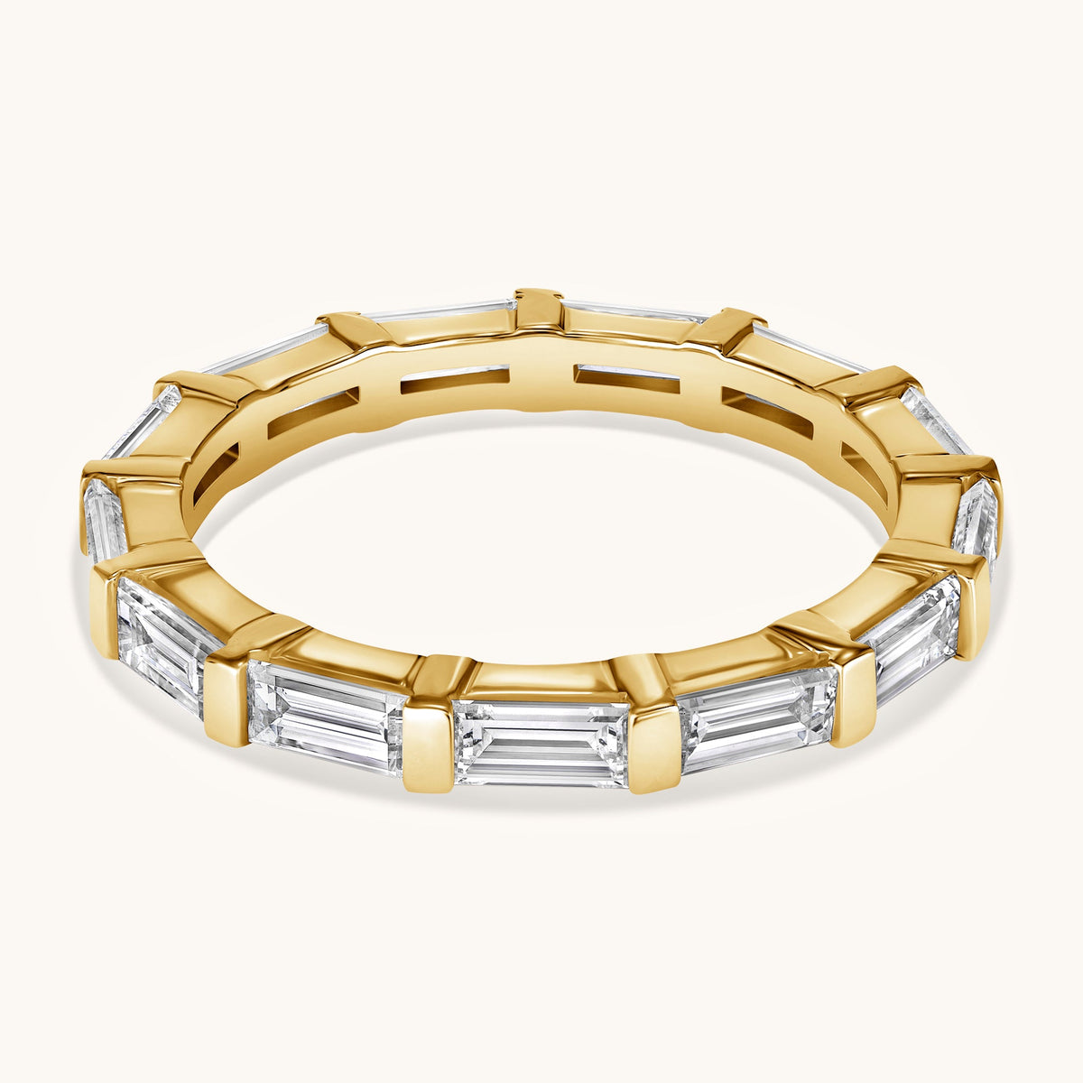East-West Bar-Set Baguette Band