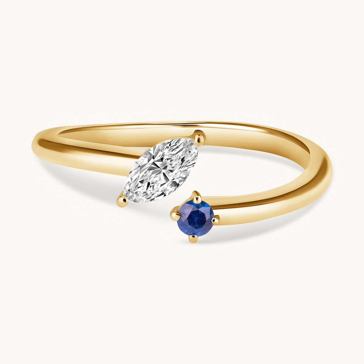 Lab Diamond and Birthstone Open Band - Happy Jewelers Fine Jewelry Lifetime Warranty