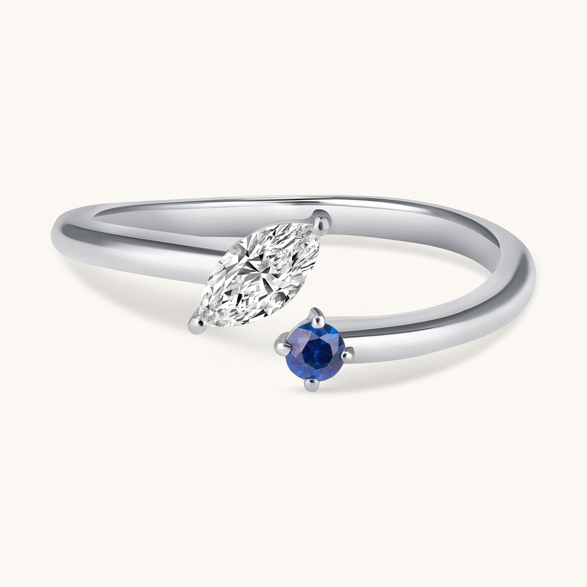 Lab Diamond and Birthstone Open Band - Happy Jewelers Fine Jewelry Lifetime Warranty