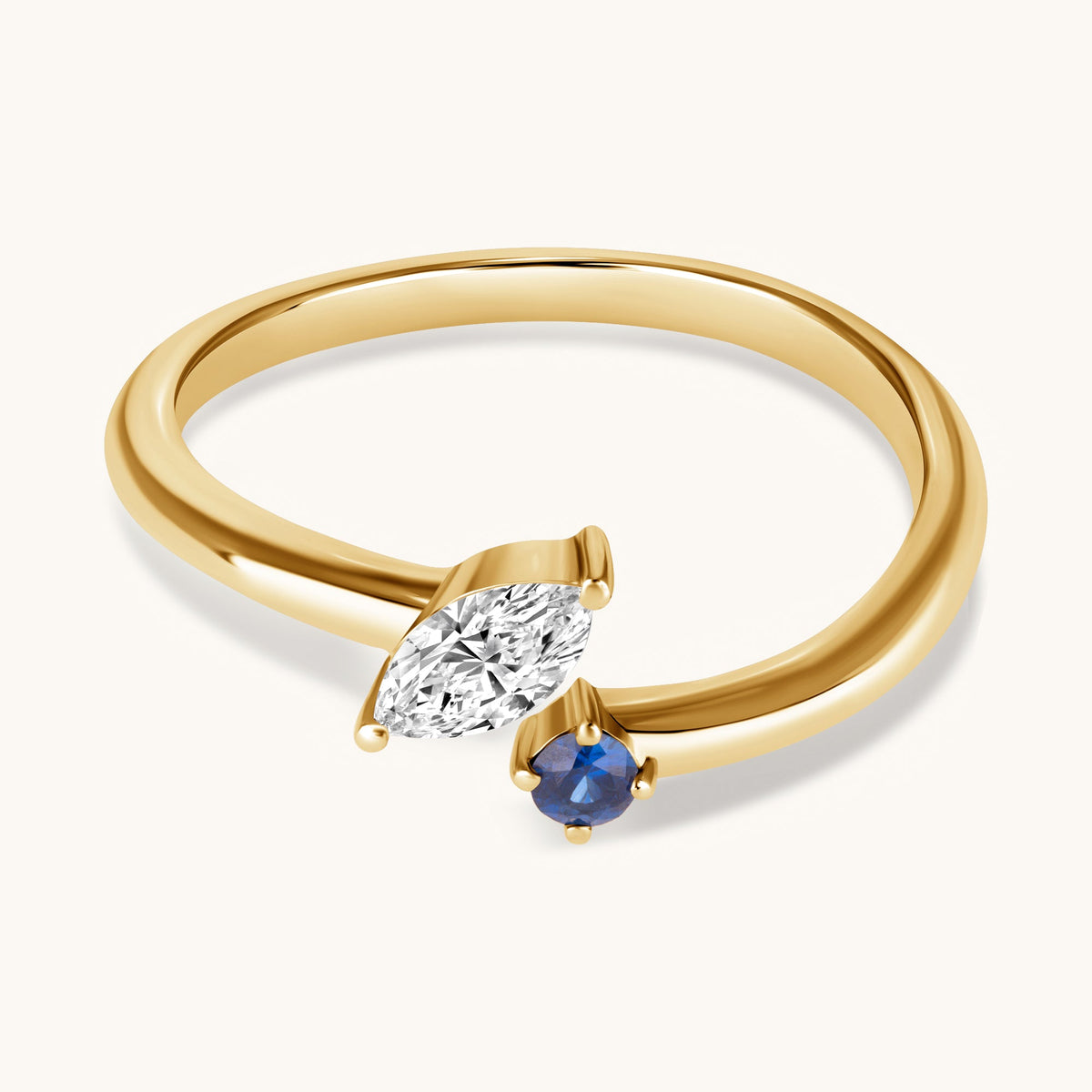 Lab Diamond and Birthstone Open Band