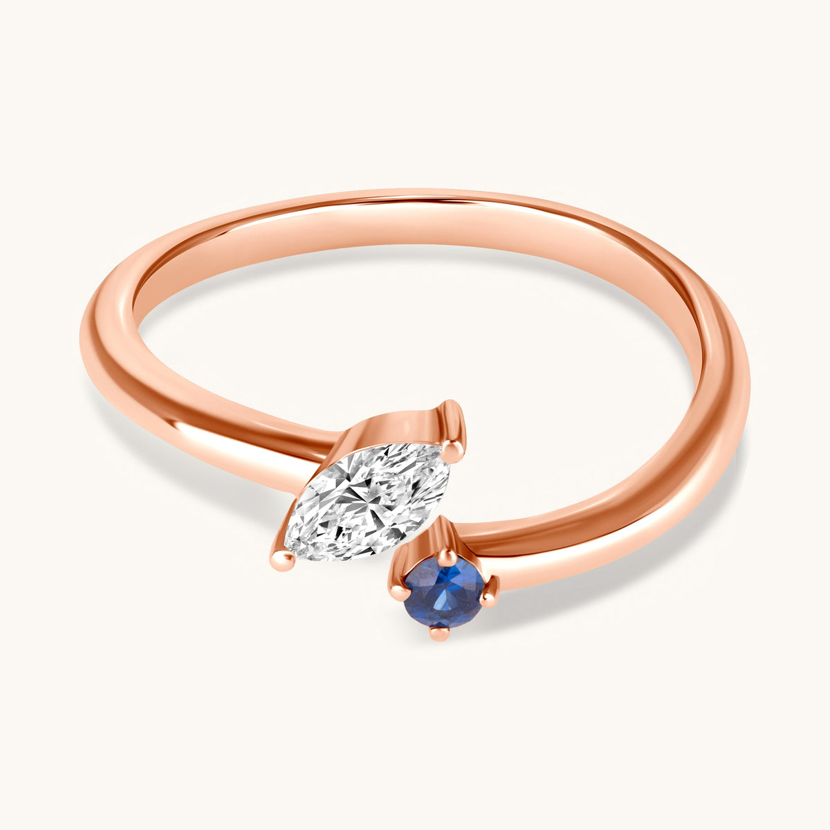 Lab Diamond and Birthstone Open Band