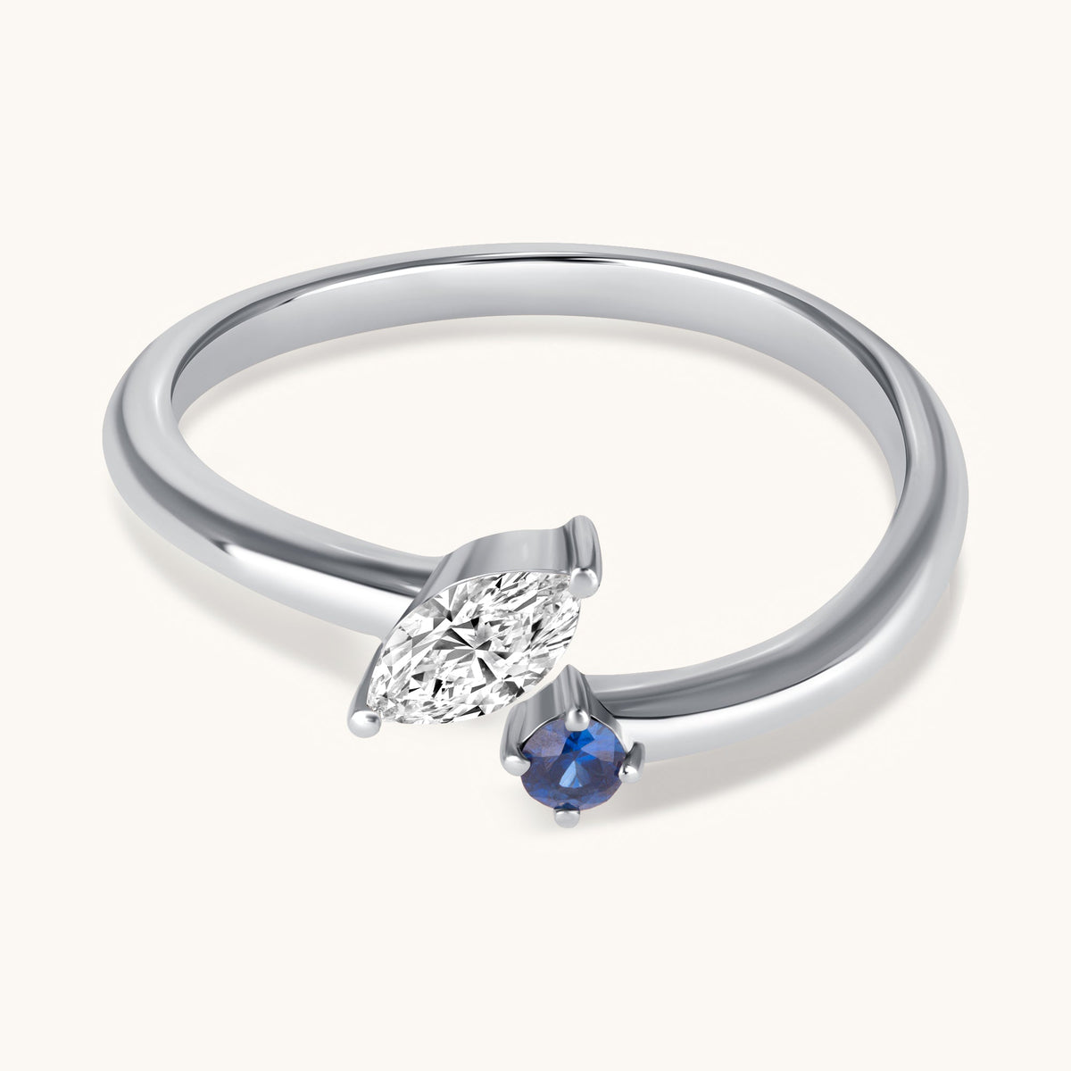 Lab Diamond and Birthstone Open Band