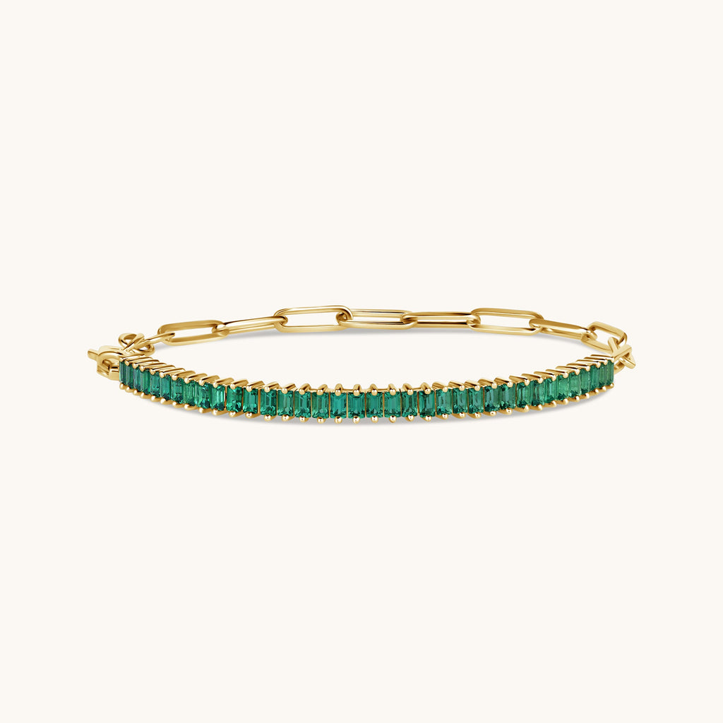 Emerald Linked Up Chain Bracelet