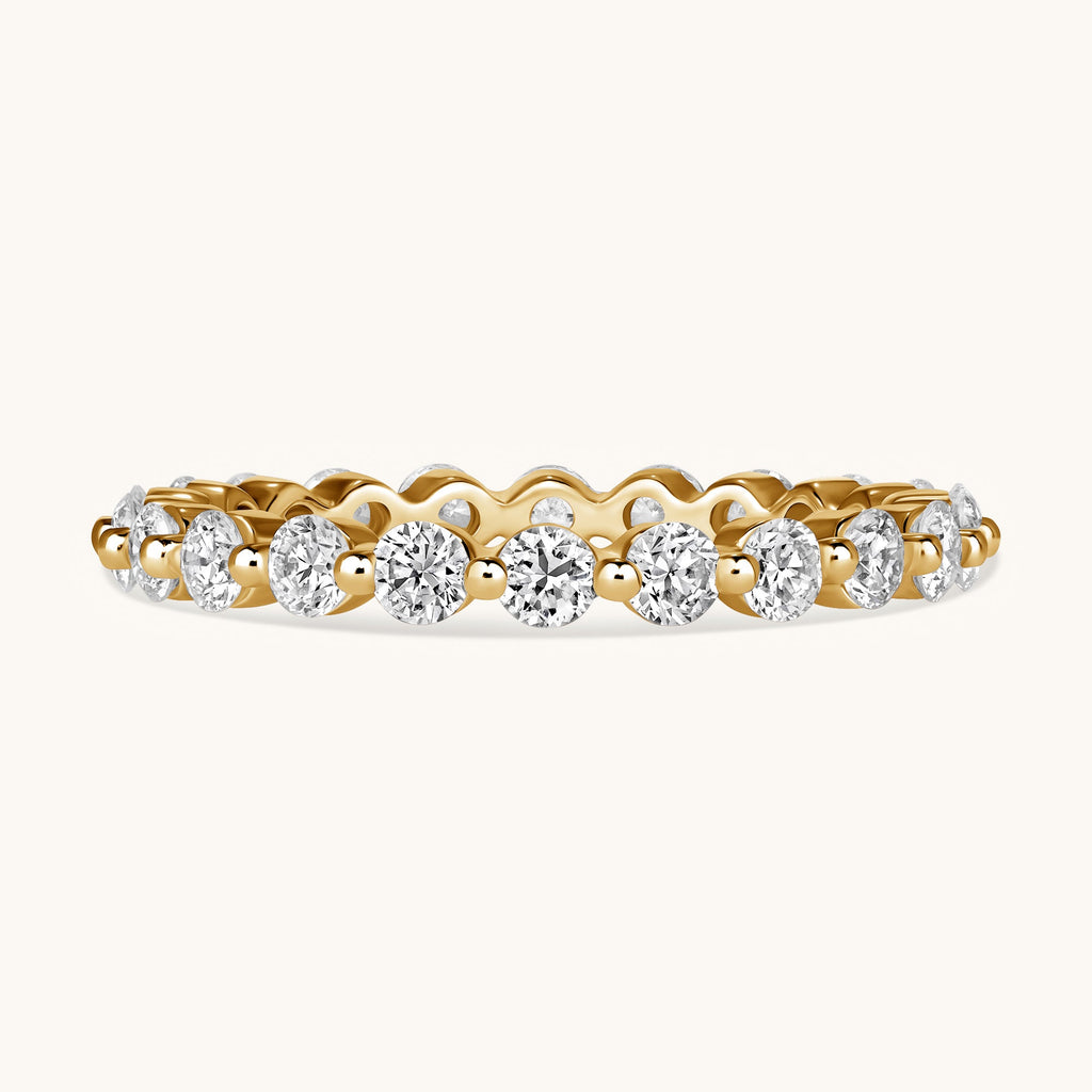 Medium Round Shared Prong Lab Diamond Eternity Band - Happy Jewelers Fine Jewelry Lifetime Warranty