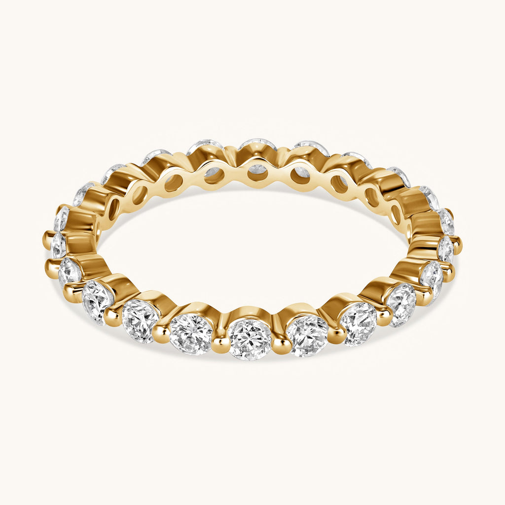 Medium Round Shared Prong Lab Diamond Eternity Band