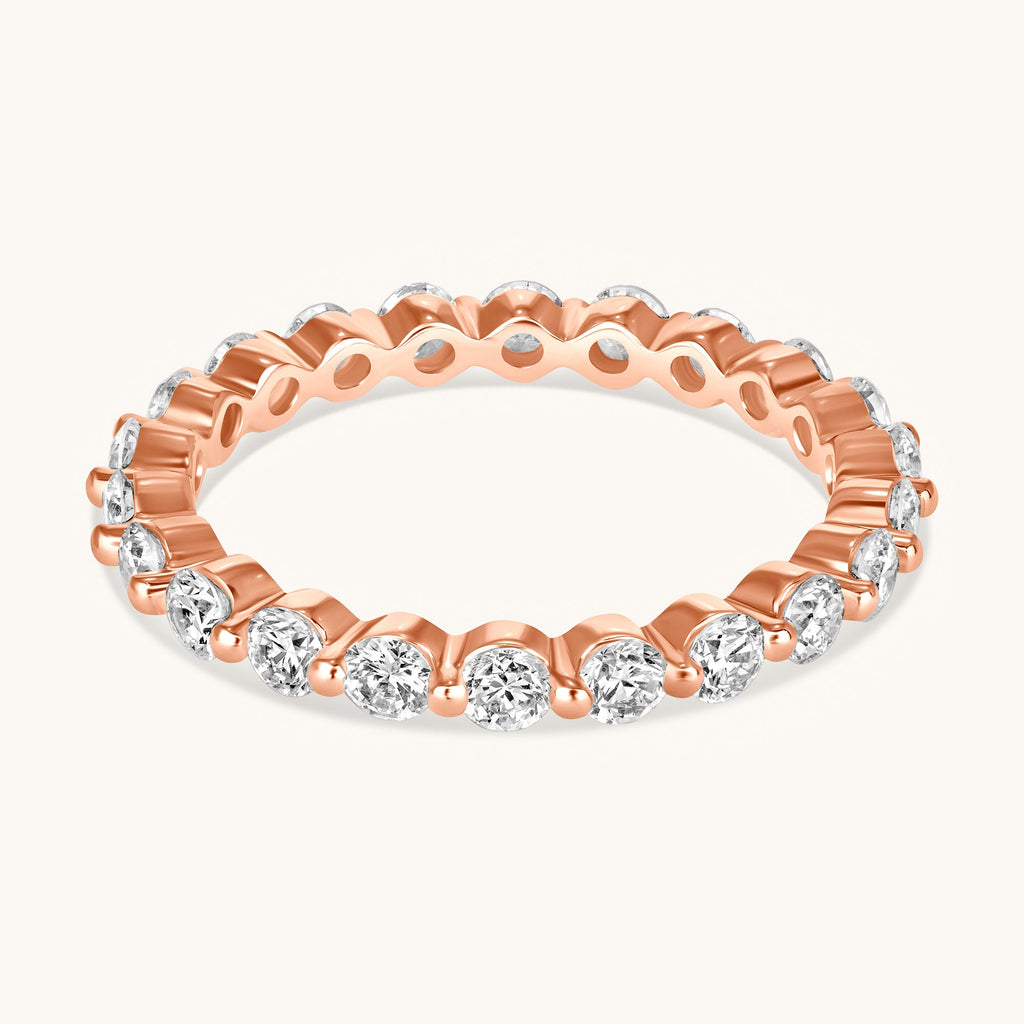 Medium Round Shared Prong Lab Diamond Eternity Band