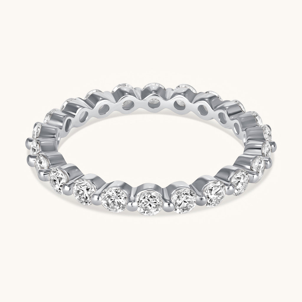 Medium Round Shared Prong Lab Diamond Eternity Band