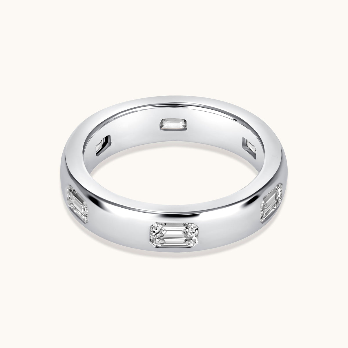 Diamond Emerald Inlay Band