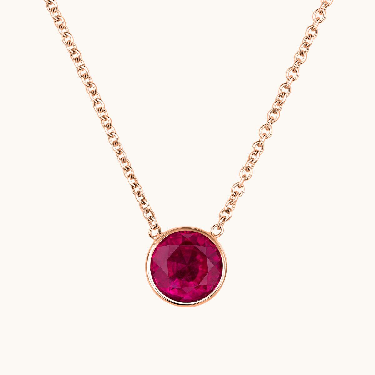 Bezel Set Solitaire Birthstone Pendant - Happy Jewelers Fine Jewelry Lifetime Warranty