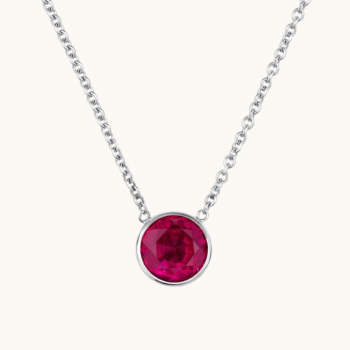 Bezel Set Solitaire Birthstone Pendant - Happy Jewelers Fine Jewelry Lifetime Warranty