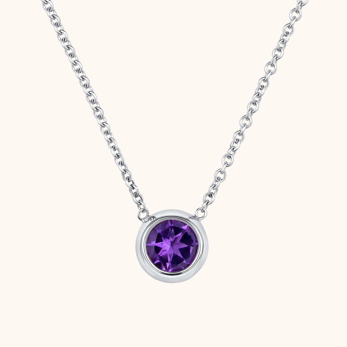 Bezel Set Solitaire Birthstone Pendant - Happy Jewelers Fine Jewelry Lifetime Warranty
