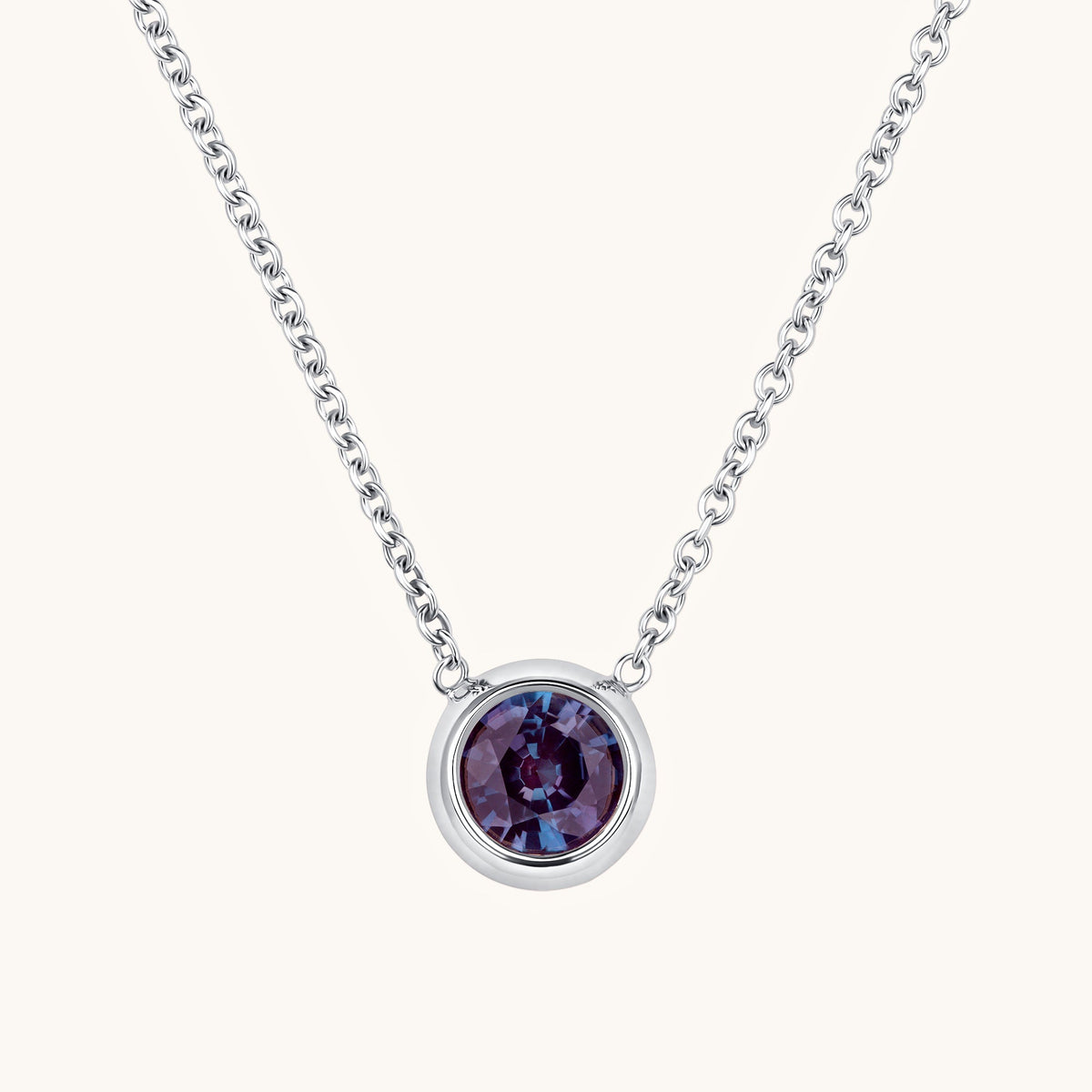 Bezel Set Solitaire Birthstone Pendant - Happy Jewelers Fine Jewelry Lifetime Warranty