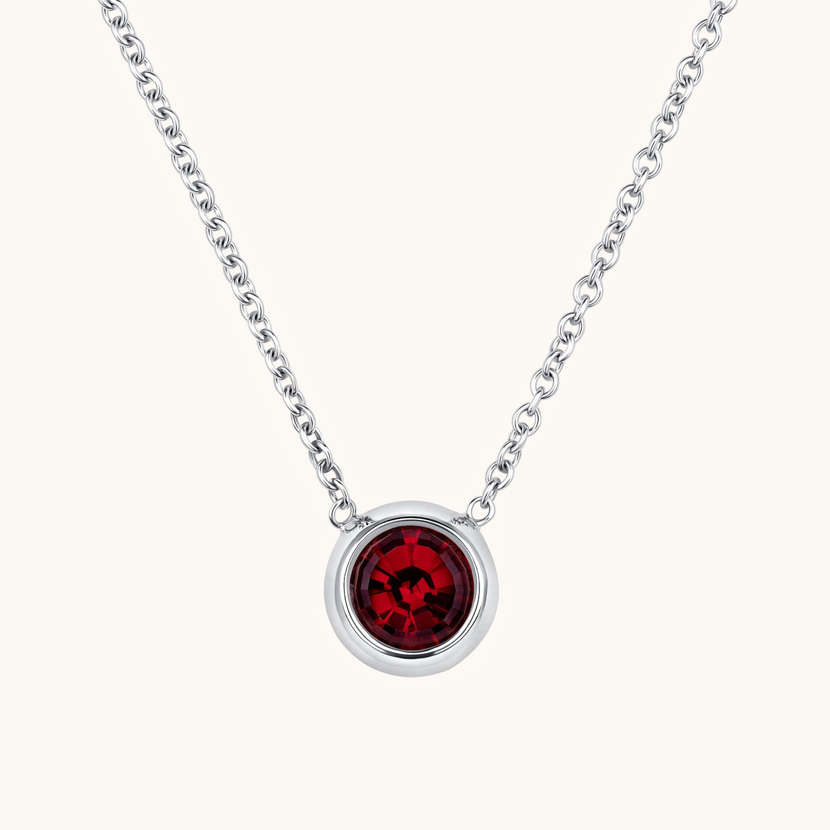 Bezel Set Solitaire Birthstone Pendant - Happy Jewelers Fine Jewelry Lifetime Warranty