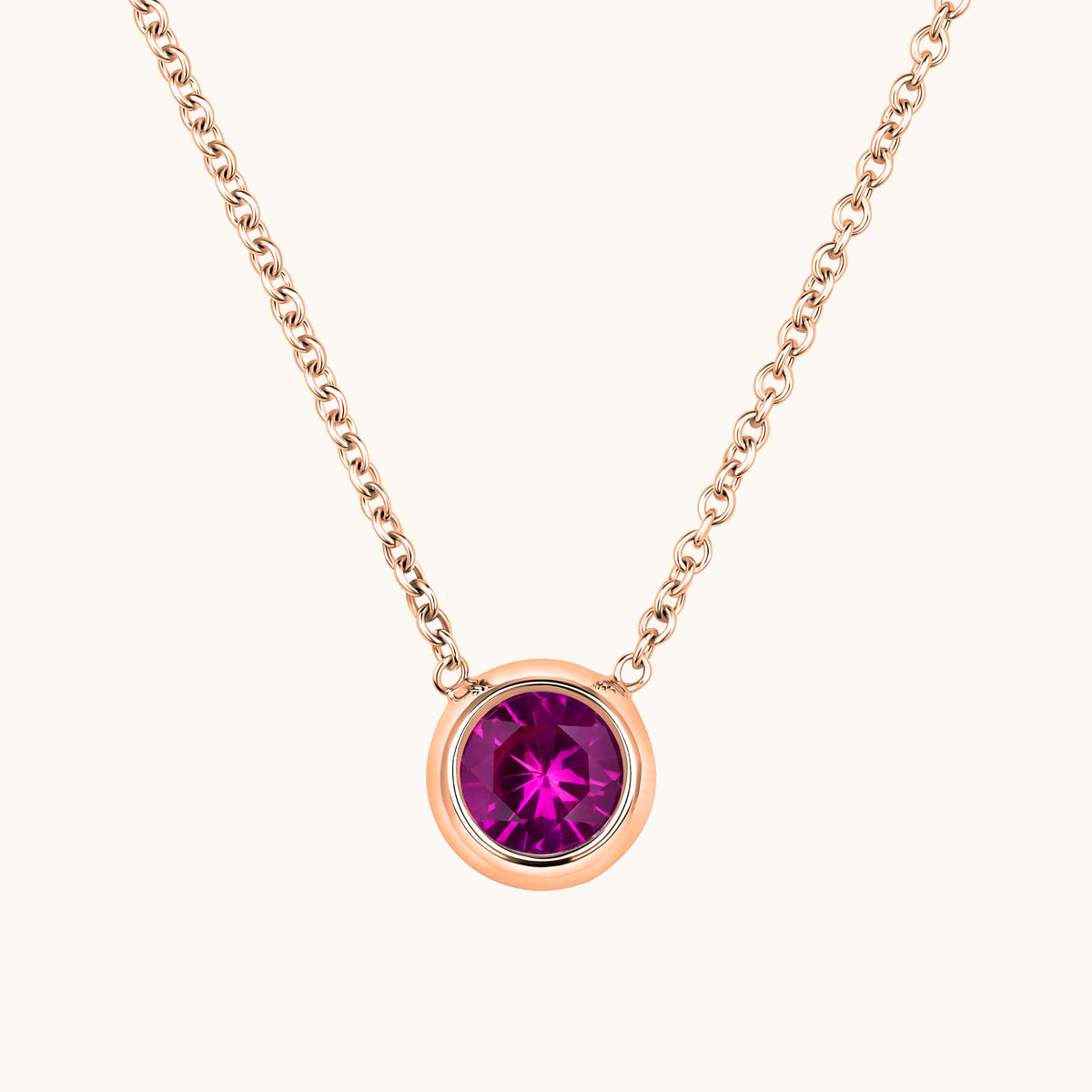 Bezel Set Solitaire Birthstone Pendant - Happy Jewelers Fine Jewelry Lifetime Warranty