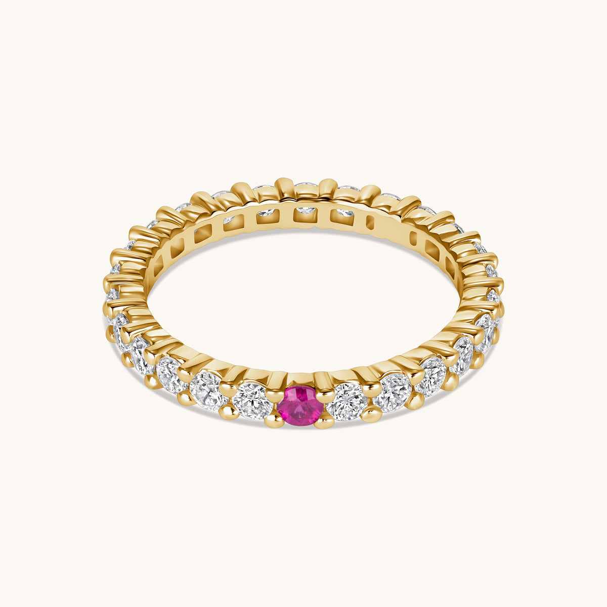 Birthstone Diamond Eternity Band