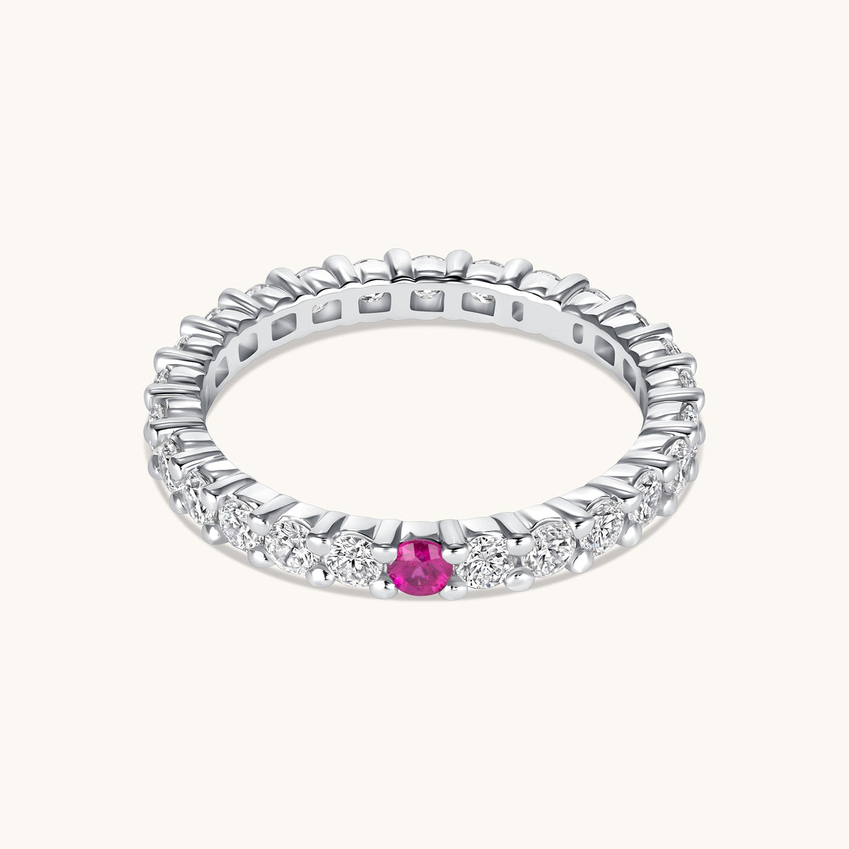 Birthstone Diamond Eternity Band