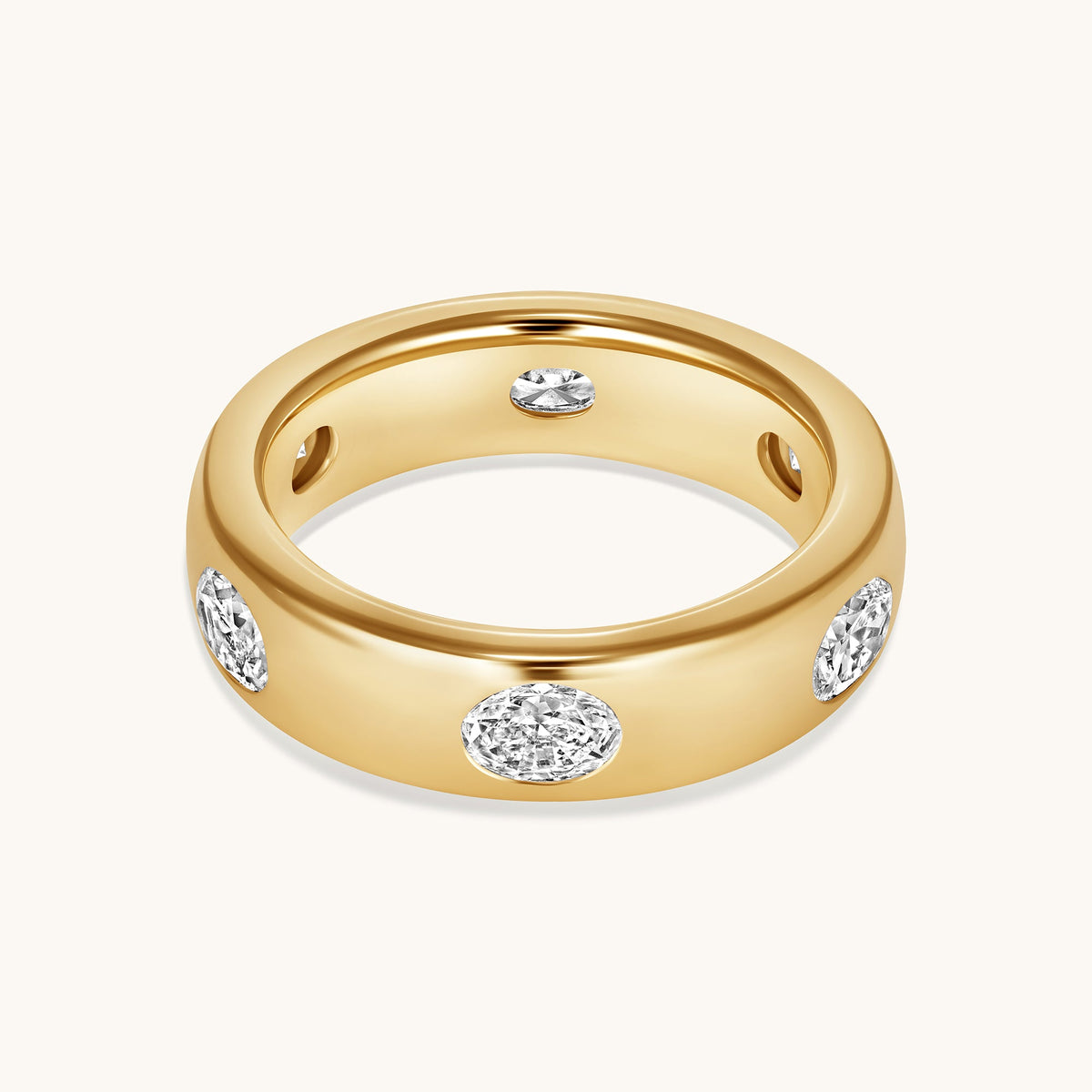 Diamond Oval Inlay Band