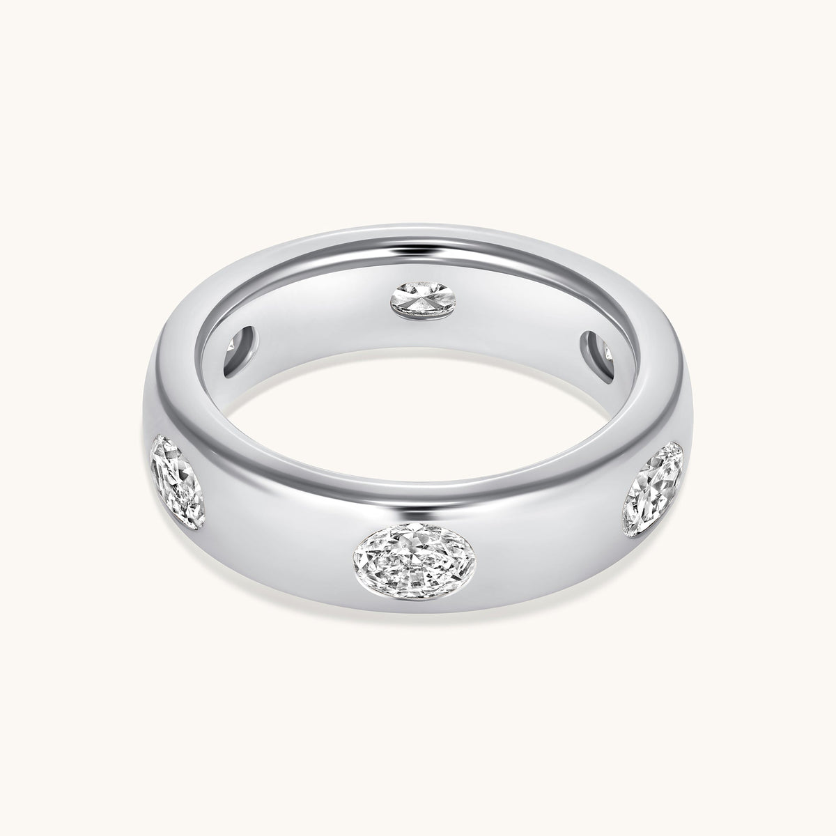 Diamond Oval Inlay Band